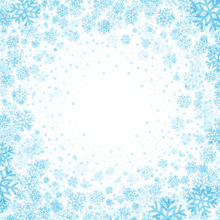 Blue background with snowflakes.のイラスト素材