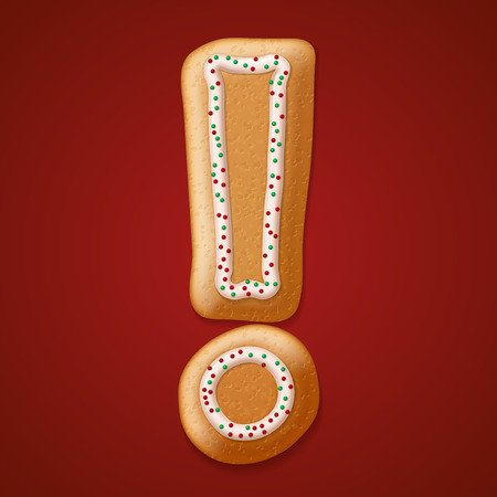 Christmas  cookies  numbers and character. Vector illustration  のイラスト素材