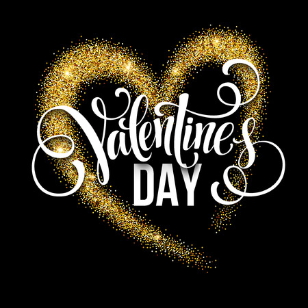 Sparkle glitter Valentines Day heart.のイラスト素材