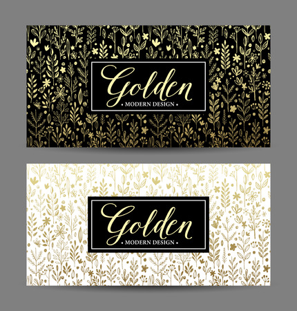 Luxury seamless background with gold frame. Vector illustration のイラスト素材