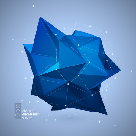Bright blue Polygon geometry shape. Vector illustration EPS10のイラスト素材