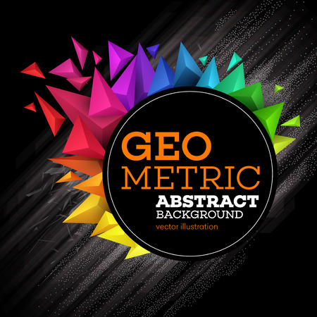 Vector Abstract geometric colorful background. For design flyer, cover, website and brochureのイラスト素材