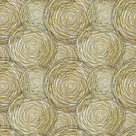Seamless  pattern  with golden circle. Vector illustration EPS10のイラスト素材