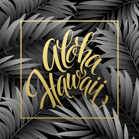 Summer tropical typography.のイラスト素材