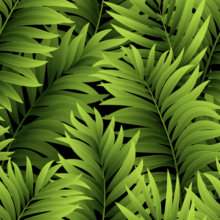 Leaves of palm tree. Seamless pattern.のイラスト素材