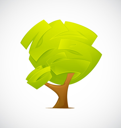 Abstract Tree  isolated on a white background. Vector illustration EPS10のイラスト素材