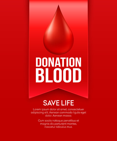 Donate blood poster design. Vector illustration EPS10のイラスト素材