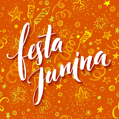 Festa Junina party greeting design. Vector illustration EPS10のイラスト素材