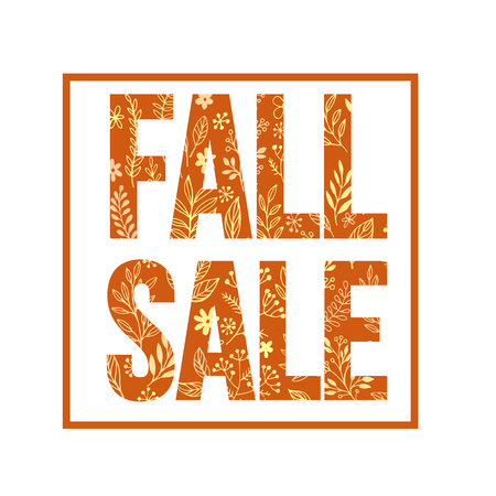 Autumn seasonal sale banner design. Fal leaf. Vector illustration EPS10のイラスト素材