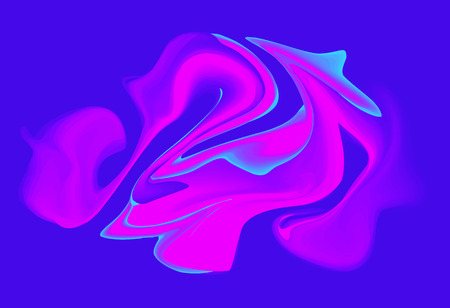 Modern marble ink texture. Pink Liquid shape in blue color background. Vector illustrationのイラスト素材