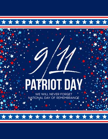 September 11, 2001 patriot day background. We will never forget. Background.のイラスト素材