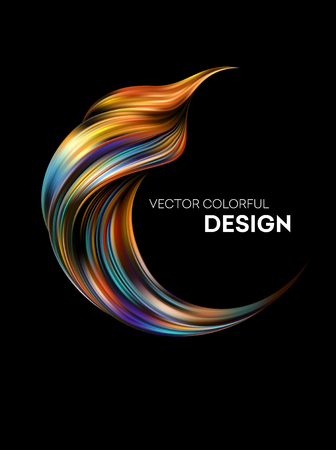 3d Abstract colorful fluid design. Vector illustrationのイラスト素材