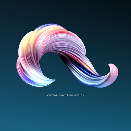 3d abstract colorful fluid design vector illustration.のイラスト素材