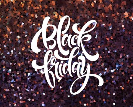 Black Friday banner vector template with glitter effectの写真素材