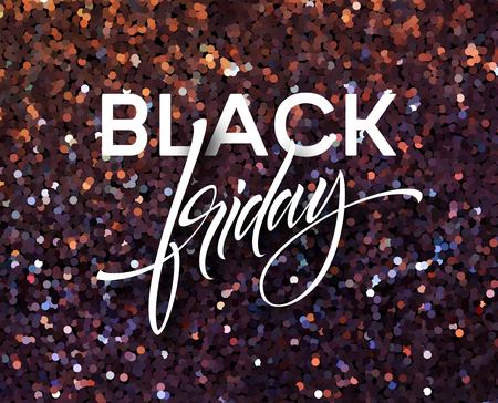 Black Friday banner template with glitter effectの写真素材