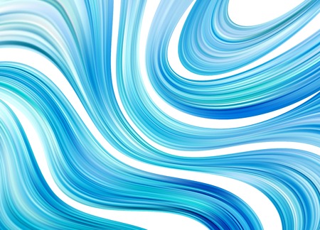 Blue color water Abstract smooth wave. Curve flow motion. Vector illustrationの写真素材