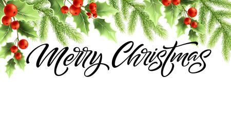 Merry Christmas and Happy New Year banner designのイラスト素材