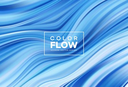 Modern colorful flow poster. Wave Liquid shape color background. Art design for your design project. Vector illustration EPS10のイラスト素材