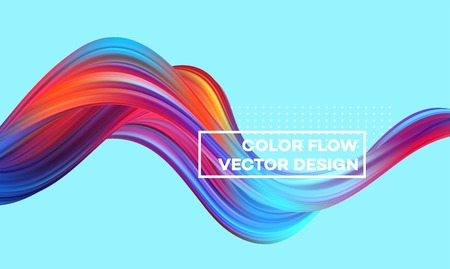 Modern colorful flow poster. Wave Liquid shape in color background. Art design for your design project. Vector illustrationのイラスト素材