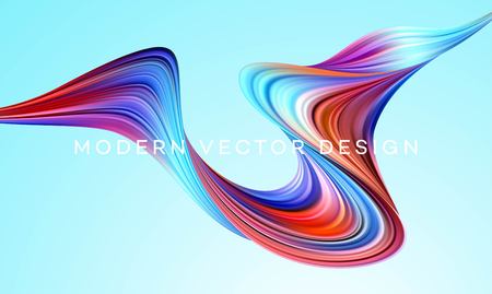 Modern colorful flow poster. Wave Liquid shape in color background. Art design for your design project. Vector illustrationの写真素材