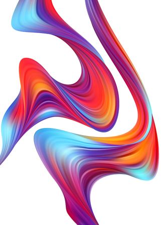 Modern colorful flow poster. Wave Liquid shape in color background. Art design for your design project. Vector illustrationの写真素材