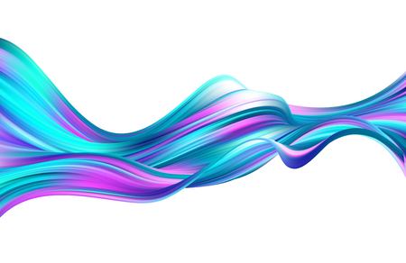 Modern colorful flow poster. Wave Liquid shape in color background. Art design for your design project. Vector illustrationの写真素材