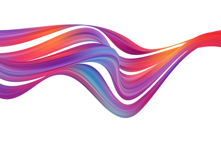 Modern colorful flow poster. Wave Liquid shape in color background. Art design for your design project. Vector illustrationの写真素材