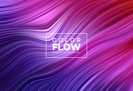 Modern colorful flow poster. Wave Liquid shape in color background. Art design for your design project. Vector illustrationの写真素材