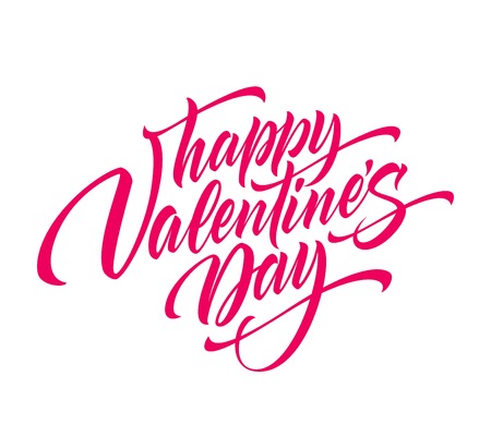 Happy Valentines Day Hand Drawing Lettering design. Vector illustration EPS10のイラスト素材