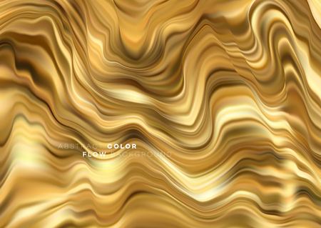 Modern colorful flow poster. Wave Liquid shape in black color background. Art design for your design project. Vector illustration EPS10のイラスト素材