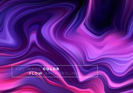 Modern colorful flow poster. Wave Liquid shape in black color background. Art design for your design project. Vector illustration EPS10のイラスト素材