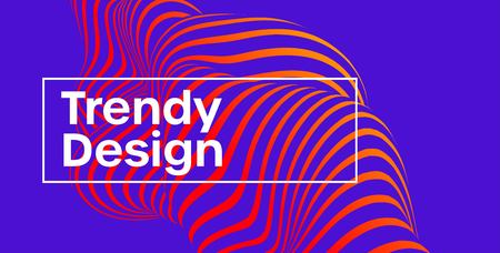 Trendy design. Moving color lines of abstract background. Vector illustrationのイラスト素材