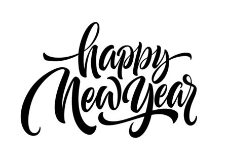 Happy New Year 2020. Lettering greeting inscription. Vector illustration EPS10のイラスト素材