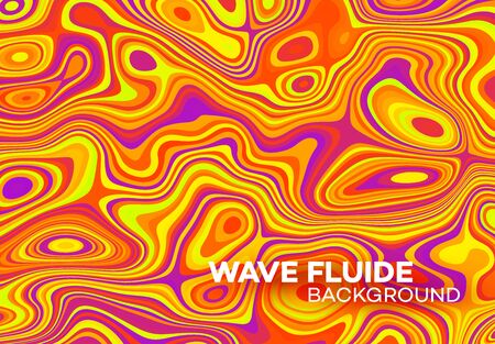 Modern poster with 80 s wave pattern. Abstract music pulse background. Trendy modern style. Rainbow color. Trendy gradient line style vector illustration. EPS10のイラスト素材