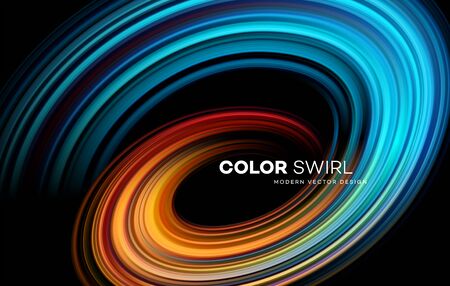 Color bright swirl organic 3d shape. Colored flow Trend design for web pages, posters, flyers, booklets, magazine covers, presentations. Vector illustration EPS10のイラスト素材