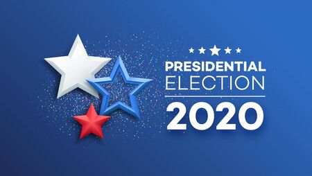 American Presidential Election 2020 background design. Vector illustrationのイラスト素材