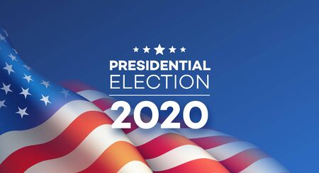 American Presidential Election 2020 background design. Vector illustrationのイラスト素材
