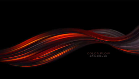 Color flow background for cover design. Graphic color background. Colorful dynamic wave flow. Vector illustrationのイラスト素材