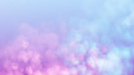 Blue and pink smoke cloud on light background. Light sky blue background. Vector illustrationのイラスト素材