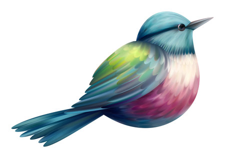 Easter Eggs Bird Wreath Spring Flowerのイラスト素材