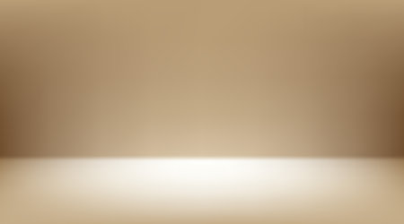 Beige Aesthetic Minimalist Empty Photo Studio Room. Abstract Gradient Background 3d Blank Scene. Vector Illustrationのイラスト素材