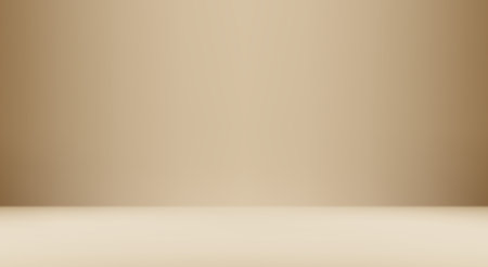 Beige Aesthetic Minimalist Empty Photo Studio Room. Abstract Gradient Background 3d Blank Scene. Vector Illustrationのイラスト素材