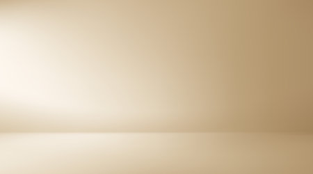 Beige Aesthetic Minimalist Empty Photo Studio Room. Abstract Gradient Background 3d Blank Scene. Vector Illustrationのイラスト素材