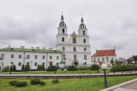 The Cathedral of the Descent of the Holy Spirit is the main temple of the Belarusian Exarchate of the Russian Orthodox Churchの写真素材