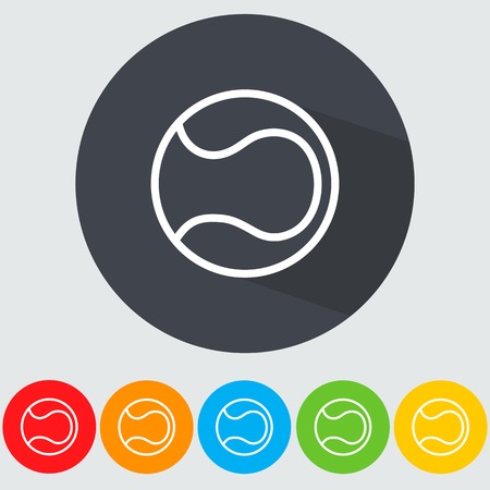 Bowling flat icon with long shadow.のイラスト素材