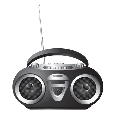 Audio mini-system, radio, playerのイラスト素材