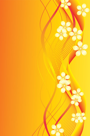 Abstract background with flowers.のイラスト素材
