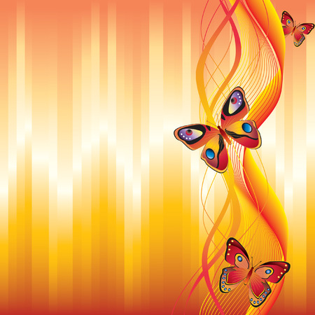 Background with butterfliesのイラスト素材