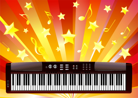 Electronic piano.のイラスト素材