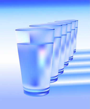 Glasses of waterのイラスト素材